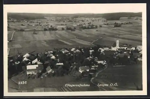 AK Lengau /O.-Ö., Fliegeraufnahme des Ortes