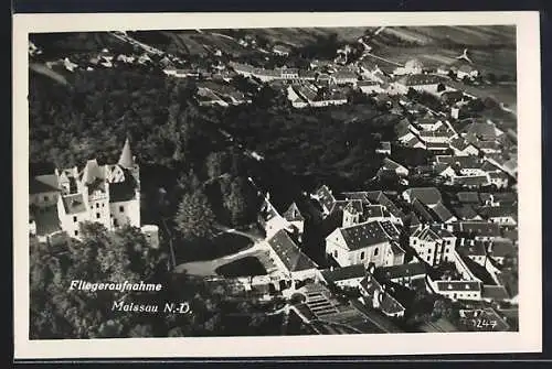 AK Maissau /N.-Ö., Ortsansicht vom Flugzeug aus