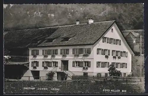 AK Bezau, Blick auf den Gasthof Sonne