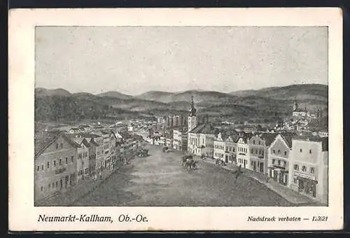 AK Neumarkt-Kallham /Ob.-Oe., Ortsansicht vom Ortseingang aus