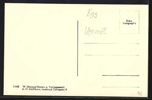 AK Egg im Bregenzerwald, Ortsansicht mit Kirche