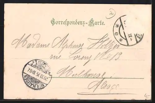 AK Salzburg, K. k. Staats-Gewerbeschule mit Festung