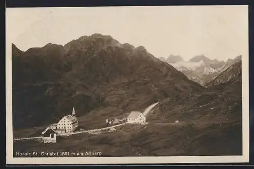AK St. Christof am Arlberg, Hospiz mit Strassenpartie