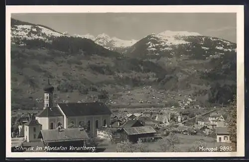AK Schruns im Montafon, Teilansicht mit Kirche