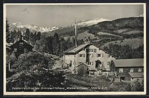 AK Walserschanz in Vorarlberg, Oesterreichisches Grenzwirtshaus Walserschanz