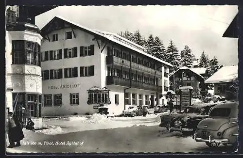 AK Igls /Tirol, Hotel Ägidyhof im Schnee