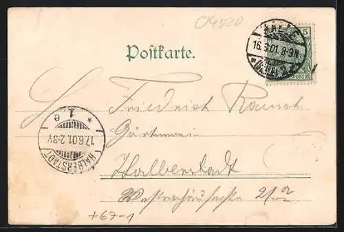 AK Halle a. S., 15. Wander-Ausstellung 1901, Deutsche Landwirtschaftsgesellschaft