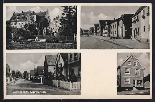 AK Schwebheim / Schweinfurt, Strassenpartien im Ort