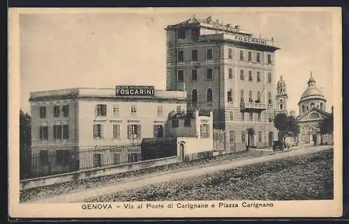 AK Genova, Via al Ponte di Carignano e Piazza Carignano