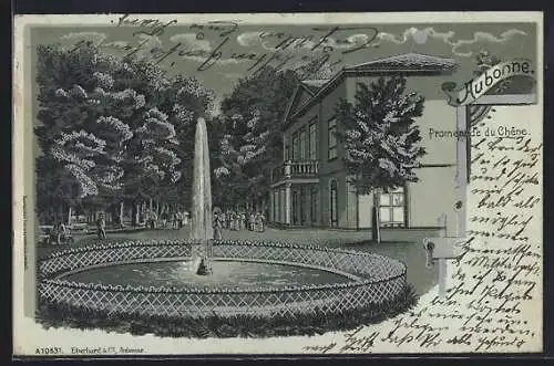 Lithographie Aubonne, Promenade du Chene