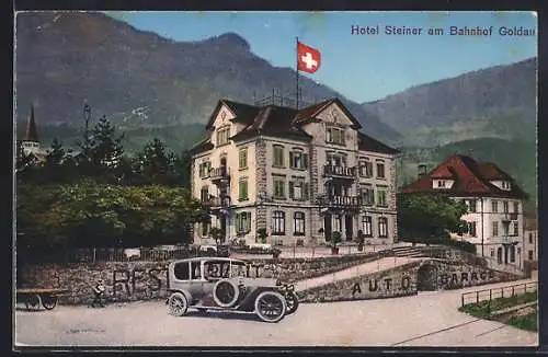 Künstler-AK Goldau, Hotel Steiner