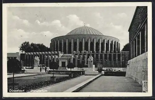 AK Düsseldorf, Planetarium mit Park