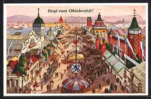 Künstler-AK München, Oktoberfest