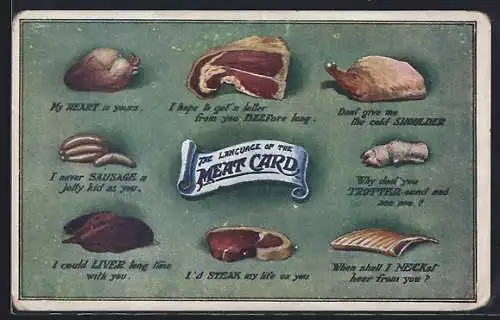 Künstler-AK Sprache von Fleisch