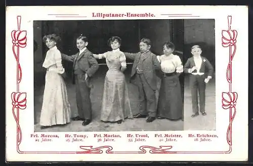 AK Liliputaner-Ensemble u. a. Frl. Morena, Hr. Tomy, Frl. Marian