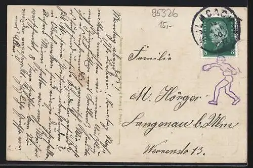 AK Kulmbach i. B., Marktplatz mit Blick auf die Plassenburg