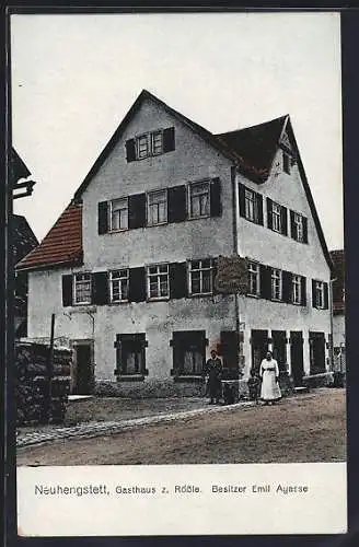 AK Neuhengstett, Gasthaus zum Rössle, Bes. Emil Ayasse