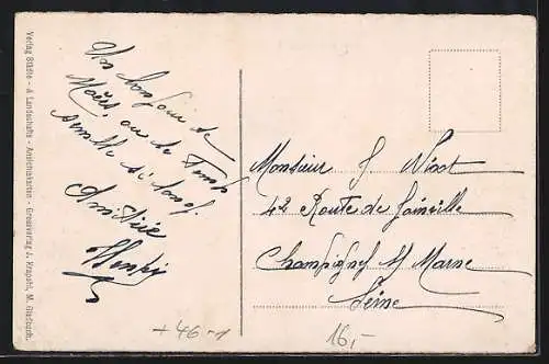 AK Moers, Steinstrasse mit Strassenbahn