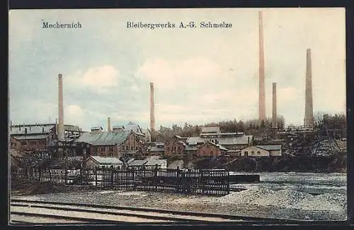 AK Mechernich, Blick auf das Werk Bleibergwerks AG Schmelze
