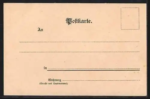 Lithographie Fürth, Freimaurerlogge, Kunstbrunnen