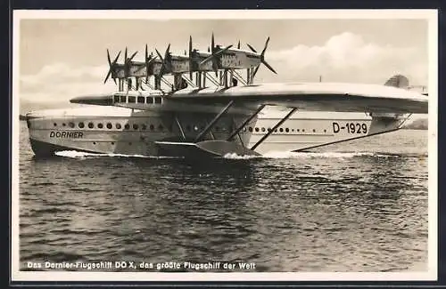 AK Das Dornier-Wasserflugzeug Do-X auf dem Wasser