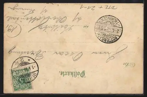 Lithographie Berlin, Alexanderplatz, Halt gegen das Licht