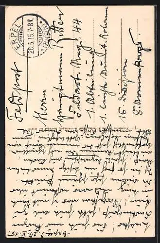 AK Linz / Rhein, Rheintor mit Strassenpartie