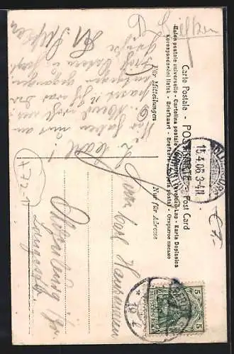 AK Berlin-Stralau, Uferpartie, Tunnel unter der Spree