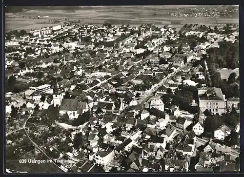 AK Usingen im Taunus, Ortsansicht vom Flugzeug aus