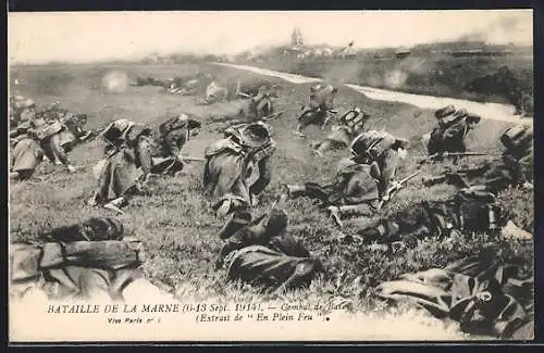 AK Barcy, Bataille de la Marne, Combat de Barcy, Extrait de En Plein Feu