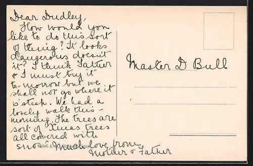 AK St. Moritz, Bobsleigh Run Sunny Corner, Bobfahrer in der Kurve