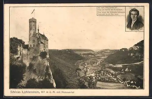 AK Honau, Schloss Lichtenstein mit Honauertal