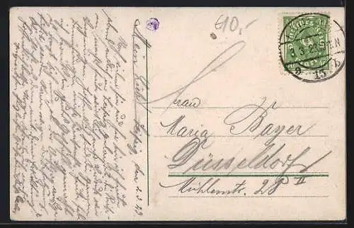 AK Leipzig, Zeppelin fliegt über der Zeppelinbrücke