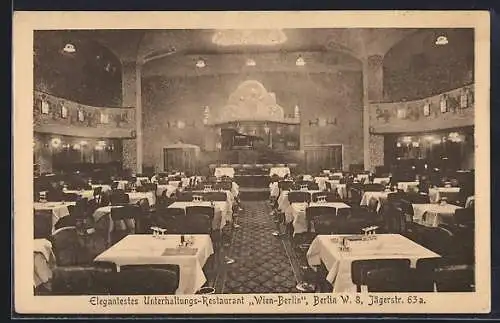 AK Berlin, Jägerstrasse 63 a, Elegantestes Unterhaltungs-Restaurant Wien-Berlin