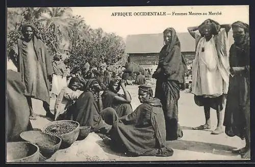 AK Femmes Maures au Marché, afrikanische Frauen am Markt