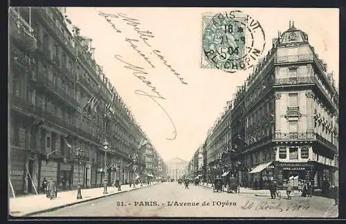 AK Paris, L` Avenue de l` Opéra