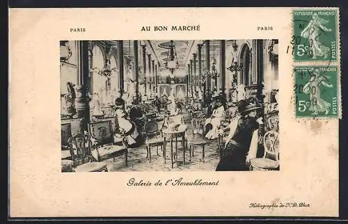 AK Paris, Galerie de l`Ameublement, Au Bon Marché