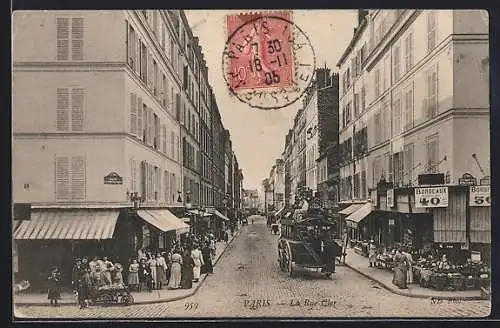 AK Paris, La Rue Cler, Strassenpartie