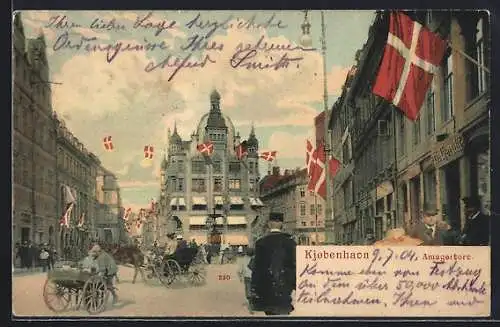 AK Kjobenhavn, Amagertorv, Strassenansicht