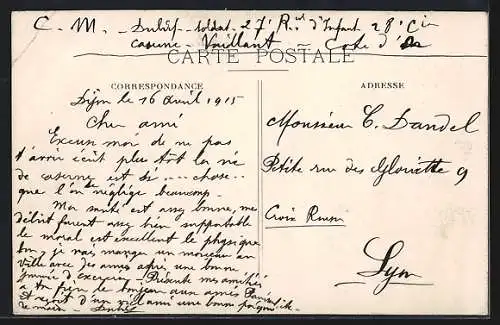 AK Dijon, Caserne Vaillant 27e d`Infanterie