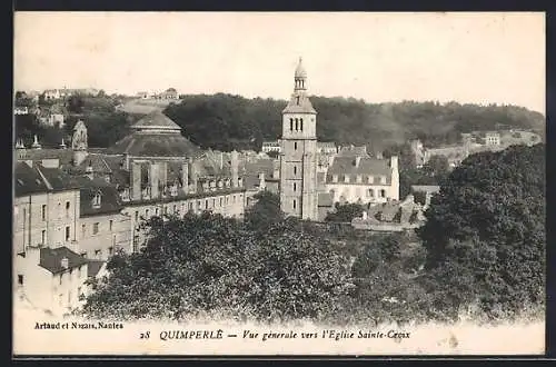 AK Quimperlé, vue générale vers l`eglise Sainte-Croix