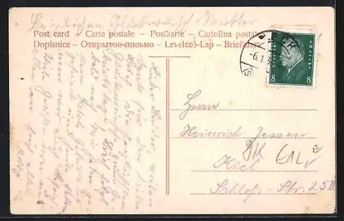 AK Sonderburg, Brücke, Augustenburg und Mummark-Fähre im Kleeblatt, Passepartout