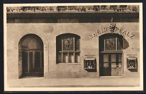 AK Berlin, Gasthaus Rhein-Pfalz-Stube, Mauerstr. 66 /67, Aussenfassade