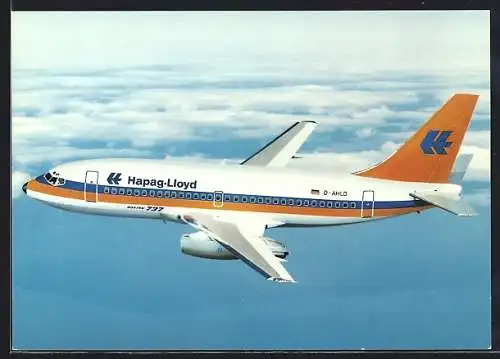 AK Flugzeug Boeing 737-200 von Hapag-Lloyd über den Wolken