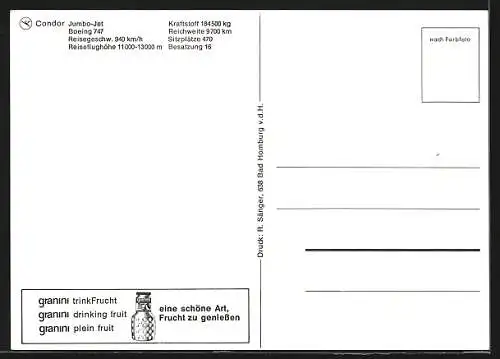 AK Flugzeug Jumbo-Jet Boeing 747 am Himmel, Condor