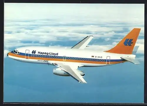 AK Flugzeug Boeing 737-200 von Hapag-Lloyd über den Wolken