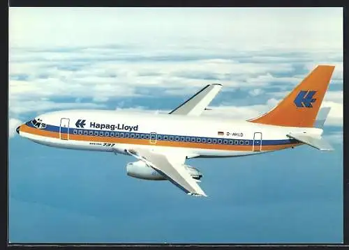 AK Flugzeug Boeing 737-200 von Hapag-Lloyd über den Wolken