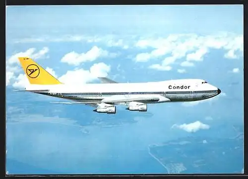 AK Flugzeug Jumbo-Jet Boeing 747 am Himmel, Condor