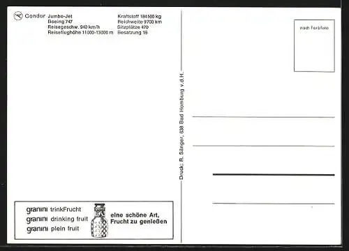 AK Flugzeug Jumbo-Jet Boeing 747 am Himmel, Condor