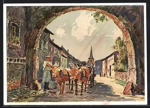 Künstler-AK Berus, Stadttor nach einem Aquarell von Karl Graf